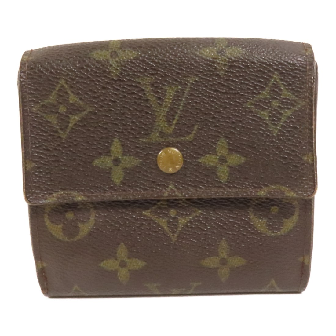 Monogram Tri-Fold Brown Wallet by Louis Vuitton M61652 with Gold Hardware: Monogram Tri-Fold Brown Wallet by Louis Vuitton M61652 with Gold Hardware This Louis Vuitton tri-fold wallet features the classic Monogram pattern in brown PVC coated canvas. It is designed for regula