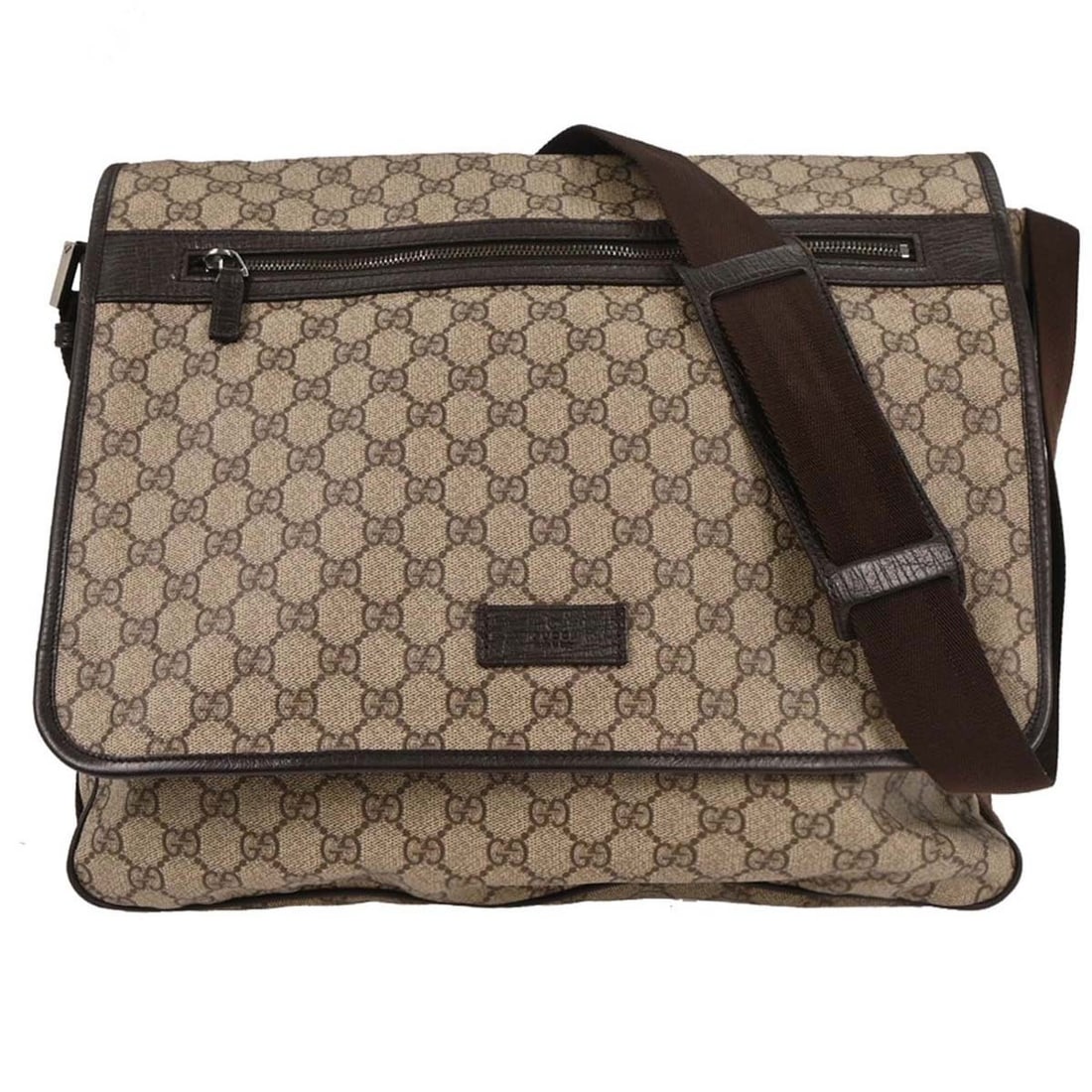 Gucci Beige PVC GG Medium Shoulder Bag 189748 204991 Italy: Gucci Beige PVC GG Medium Shoulder Bag 189748 204991 Italy This Gucci Beige PVC GG Shoulder Bag combines luxury with functionality, featuring a classic Gucci GG pattern. The bag measures 14 in. in wid