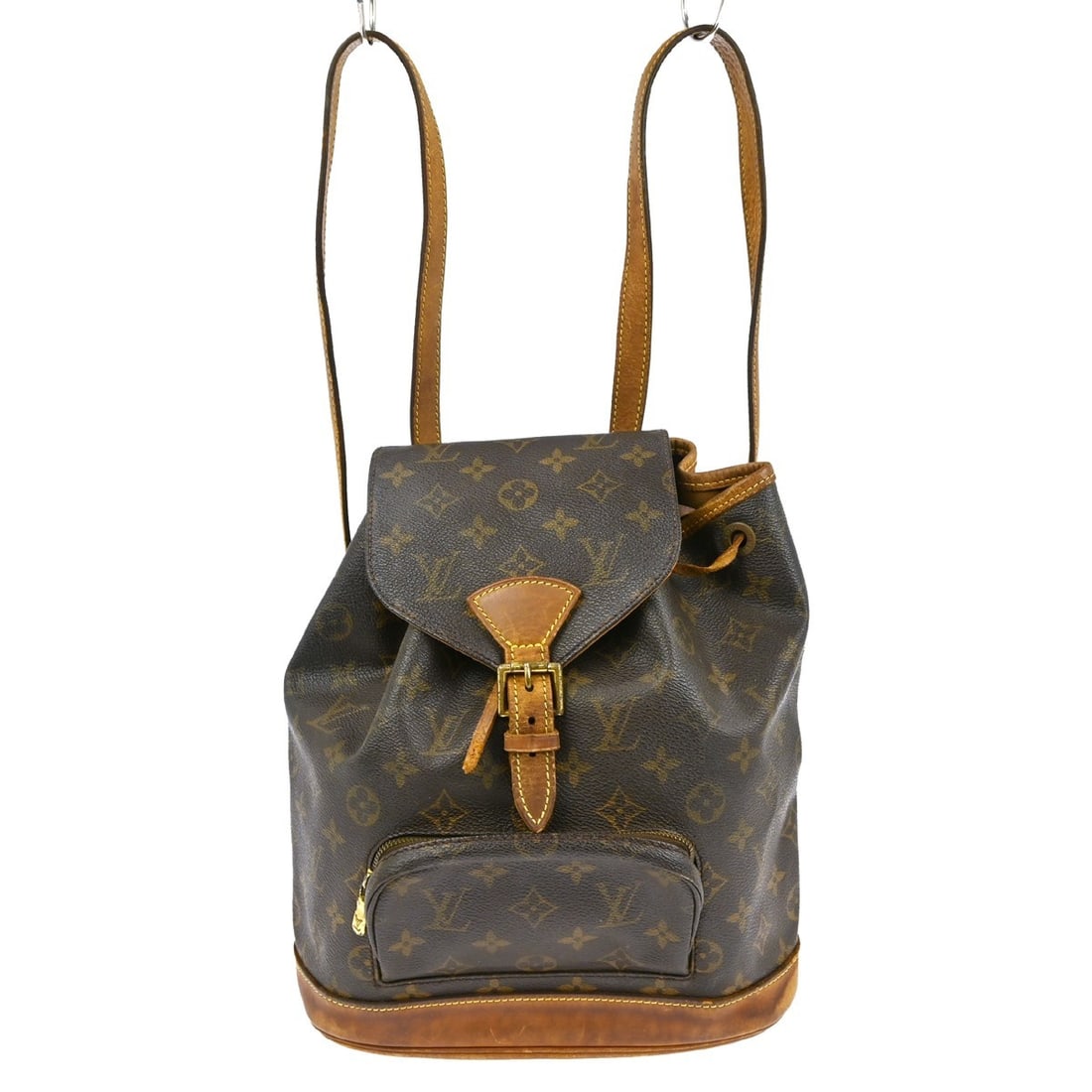 Louis Vuitton Montsouris MM Monogram Canvas Medium Brown Unisex Backpack: Louis Vuitton Montsouris MM Monogram Canvas Medium Brown Unisex Backpack This Louis Vuitton Montsouris MM backpack features the signature Monogram canvas leather exterior in brown, complemented by a b