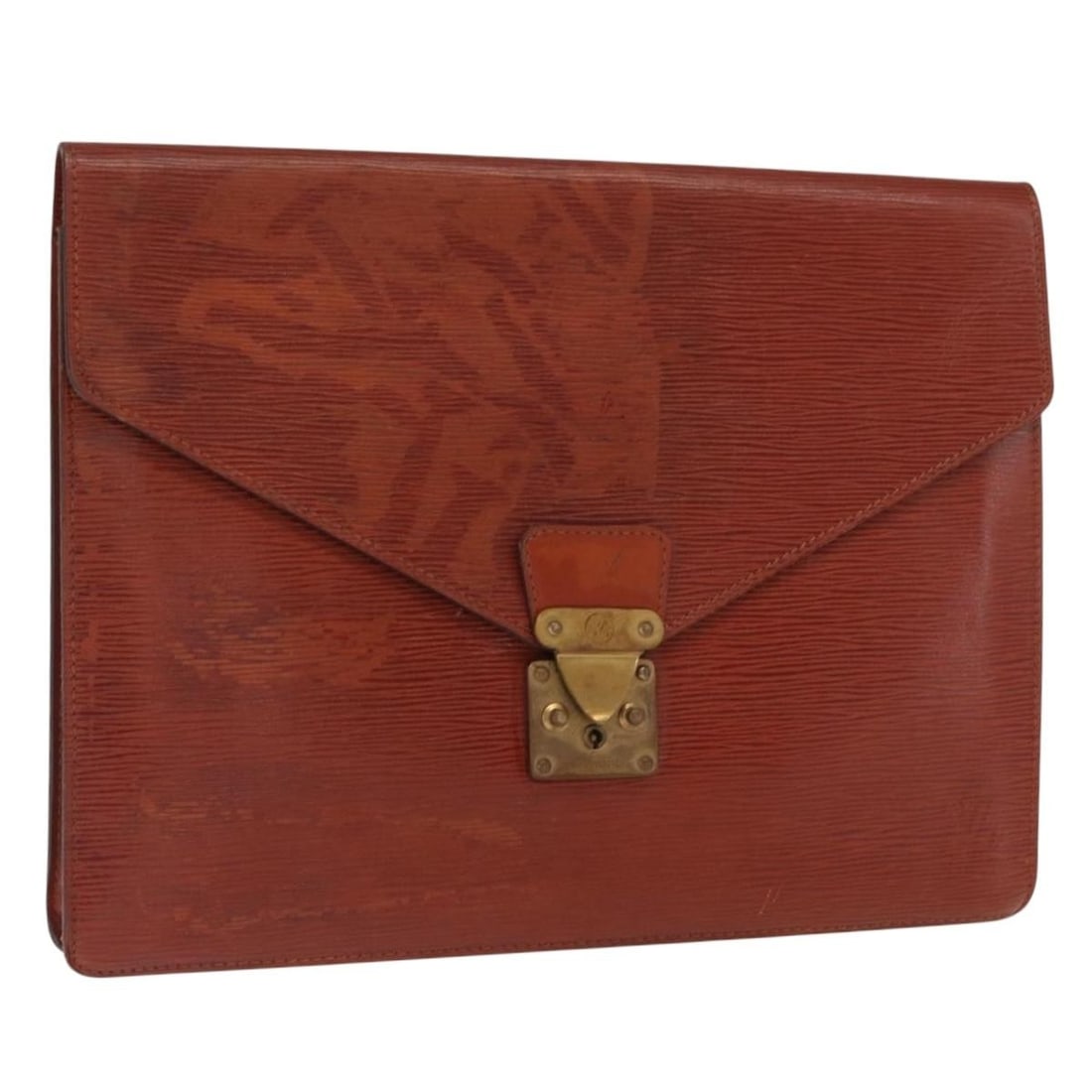 Brown Epi Leather Porte Documents Senatur Briefcase by Louis Vuitton M54453: Brown Epi Leather Porte Documents Senatur Briefcase by Louis Vuitton M54453 This is a Louis Vuitton Epi Porte Documents Senateur briefcase in brown Epi leather. The bag features a structured silhouett