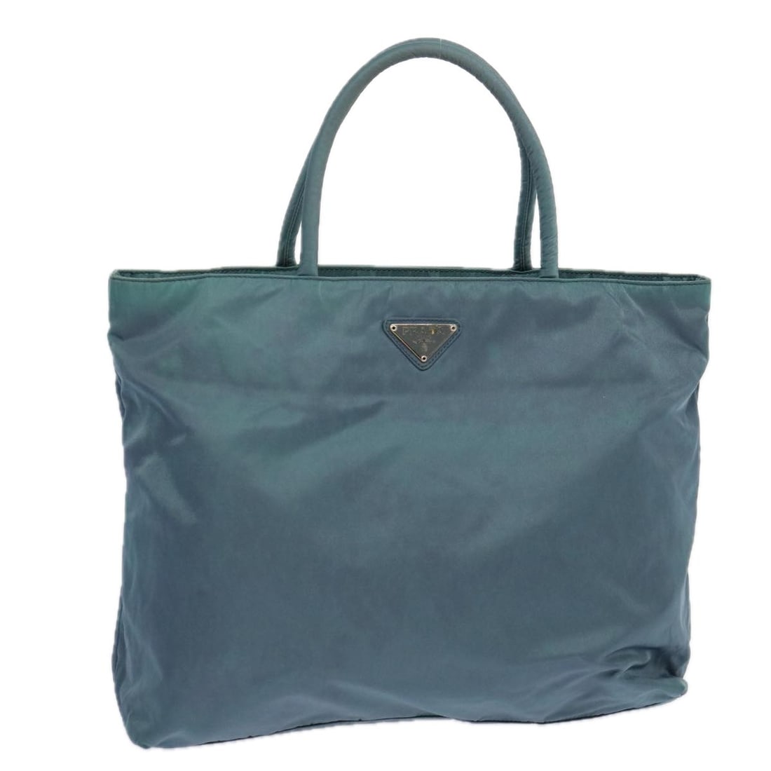 Prada blue nylon women tote bag Italy 13.8 x 11.4 x 3.9 inch: Prada blue nylon women tote bag Italy 13.8 x 11.4 x 3.9 inch This PRADA tote bag is crafted from blue nylon and designed for women. Made in Italy, it features a spacious interior and a practical silho