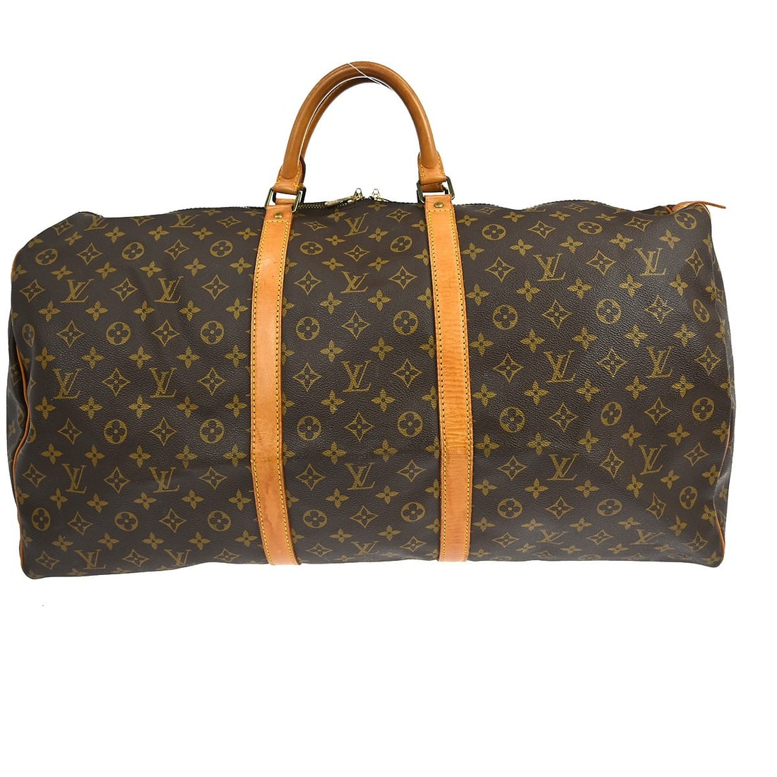 Louis Vuitton Keepall 60 Extra Large Monogram Canvas Travel Duffle Bag: Louis Vuitton Keepall 60 Extra Large Monogram Canvas Travel Duffle Bag The Louis Vuitton Keepall 60 is an extra-large travel duffle bag featuring the iconic monogram canvas leather exterior. Designed 