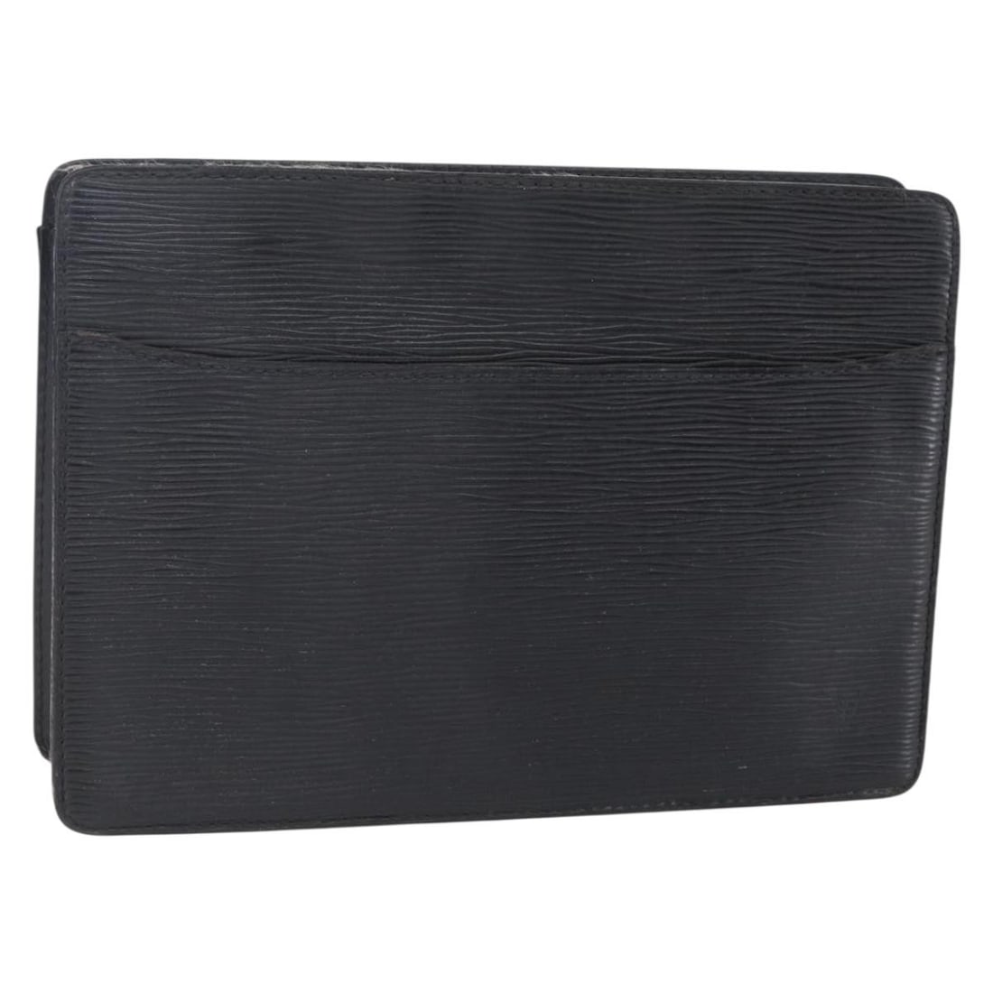 LOUIS VUITTON Epi Leather Clutch Bag Black M52522 Authentic: LOUIS VUITTON Epi Leather Clutch Bag Black M52522 Authentic This LOUIS VUITTON Epi Pochette Homme Clutch Bag in classic black is a sophisticated accessory perfect for any occasion. Crafted from durabl