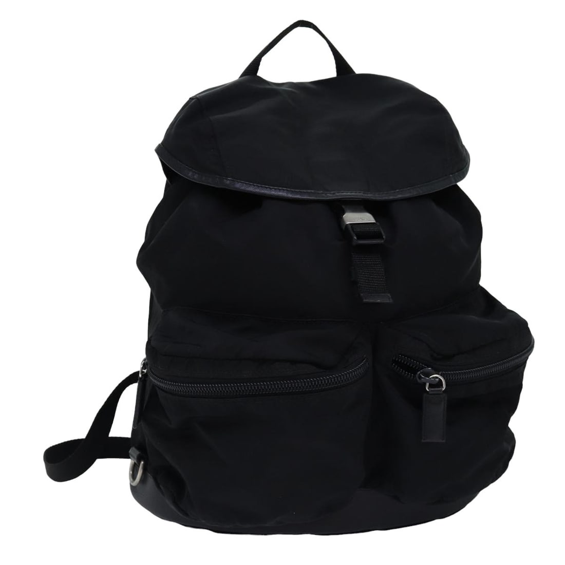 Prada black nylon women backpack Italy 13.4inch: Prada black nylon women backpack Italy 13.4inch This PRADA backpack is crafted from black nylon and designed for women. Made in Italy, it features a spacious main compartment and adjustable shoulder s