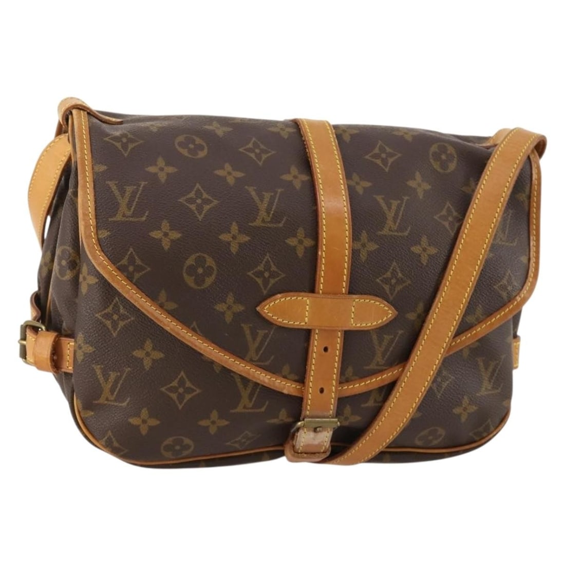 Louis Vuitton Saumur 30 Monogram Canvas Shoulder Bag M42256 France: Louis Vuitton Saumur 30 Monogram Canvas Shoulder Bag M42256 France This Louis Vuitton Saumur 30 shoulder bag features the iconic Monogram canvas exterior with leather trim. Designed for women, it offe