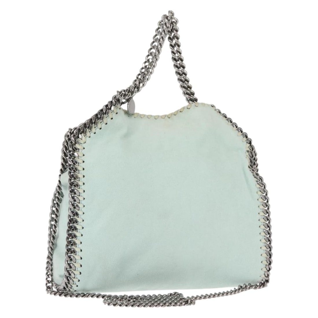 Stella McCartney Falabella Suede Shoulder Bag Peppermint Silver Auth 371223: Stella McCartney Falabella Suede Shoulder Bag Peppermint Silver Auth 371223 This exquisite Stella MacCartney Falabella Chain Shoulder Bag is crafted from soft suede in a delightful peppermint hue, com