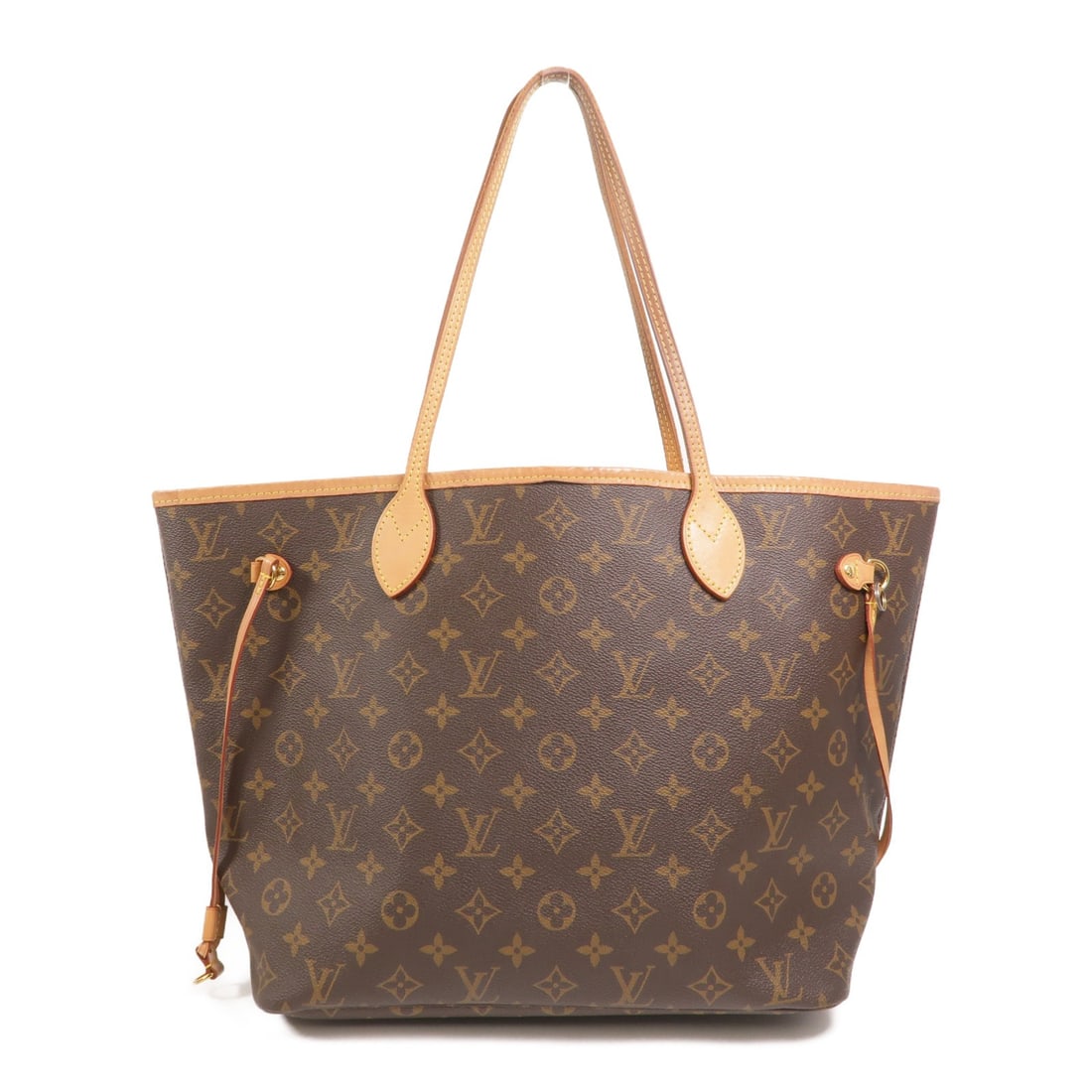 Louis Vuitton Neverfull MM Monogram Brown Tote Bag GHW: Louis Vuitton Neverfull MM Monogram Brown Tote Bag GHW This Louis Vuitton Neverfull MM tote bag features the iconic Monogram pattern in brown on durable PVC coated canvas. The bag is designed for wome