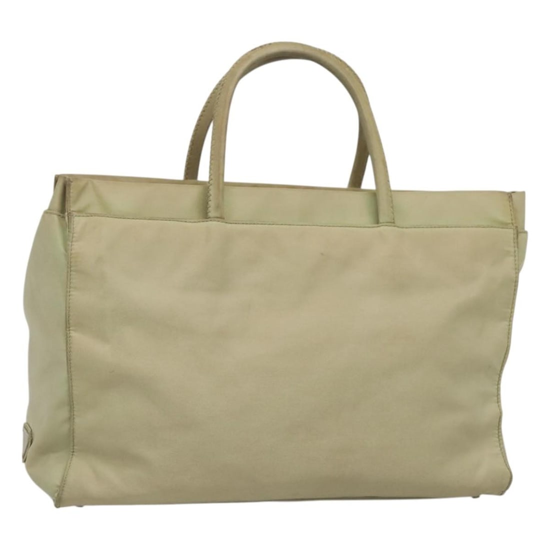 Prada khaki nylon women tote bag silver Italy: Prada khaki nylon women tote bag silver Italy This PRADA tote bag is crafted from khaki nylon with silver accents and is designed for women. Made in Italy, the bag features a spacious interior and a p