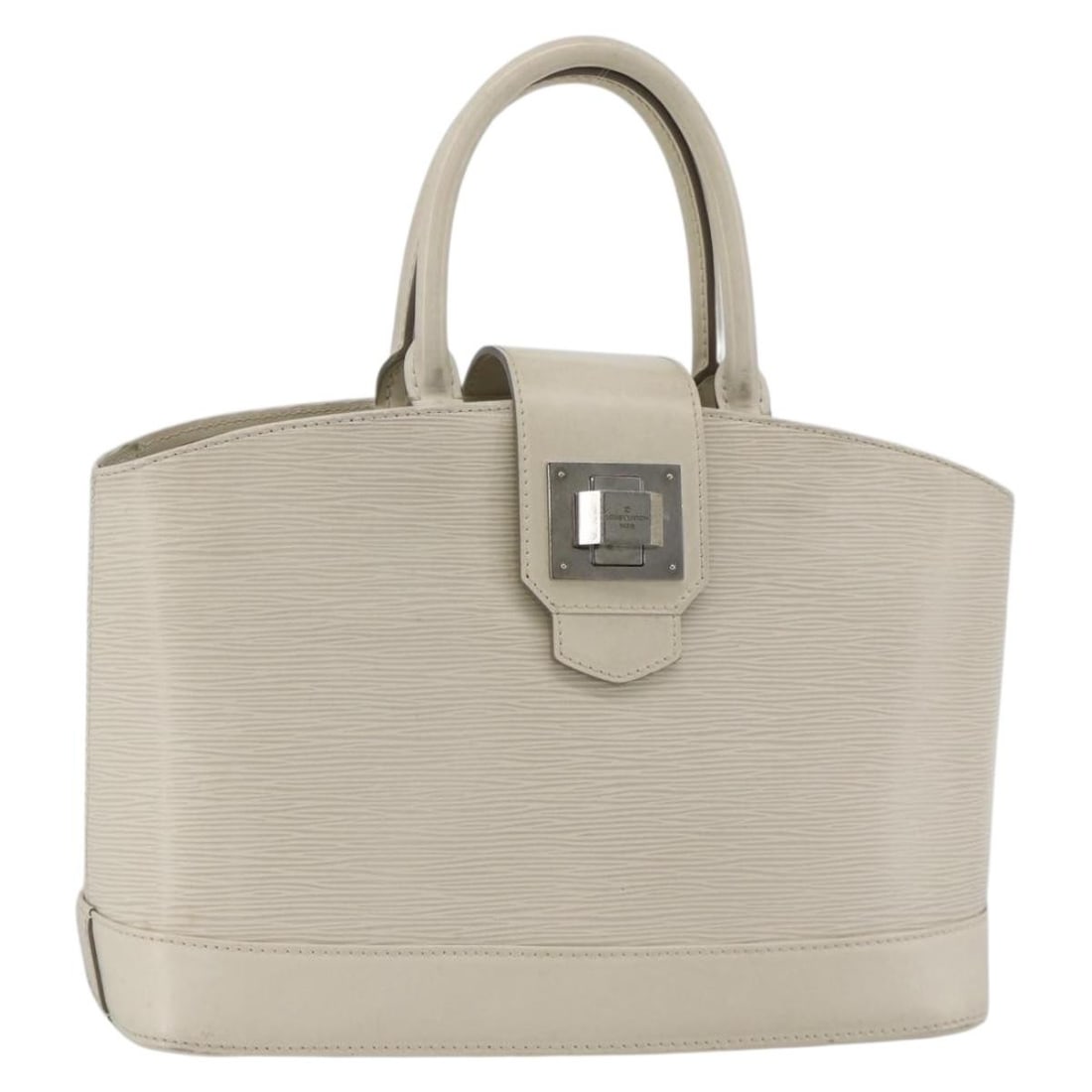 Epi Leather Mirabeau PM Yvoire Handbag by Louis Vuitton France: Epi Leather Mirabeau PM Yvoire Handbag by Louis Vuitton France This Louis Vuitton Epi Mirabeau PM handbag is crafted from Epi leather in a Yvoire color. Designed for women, it features a structured si