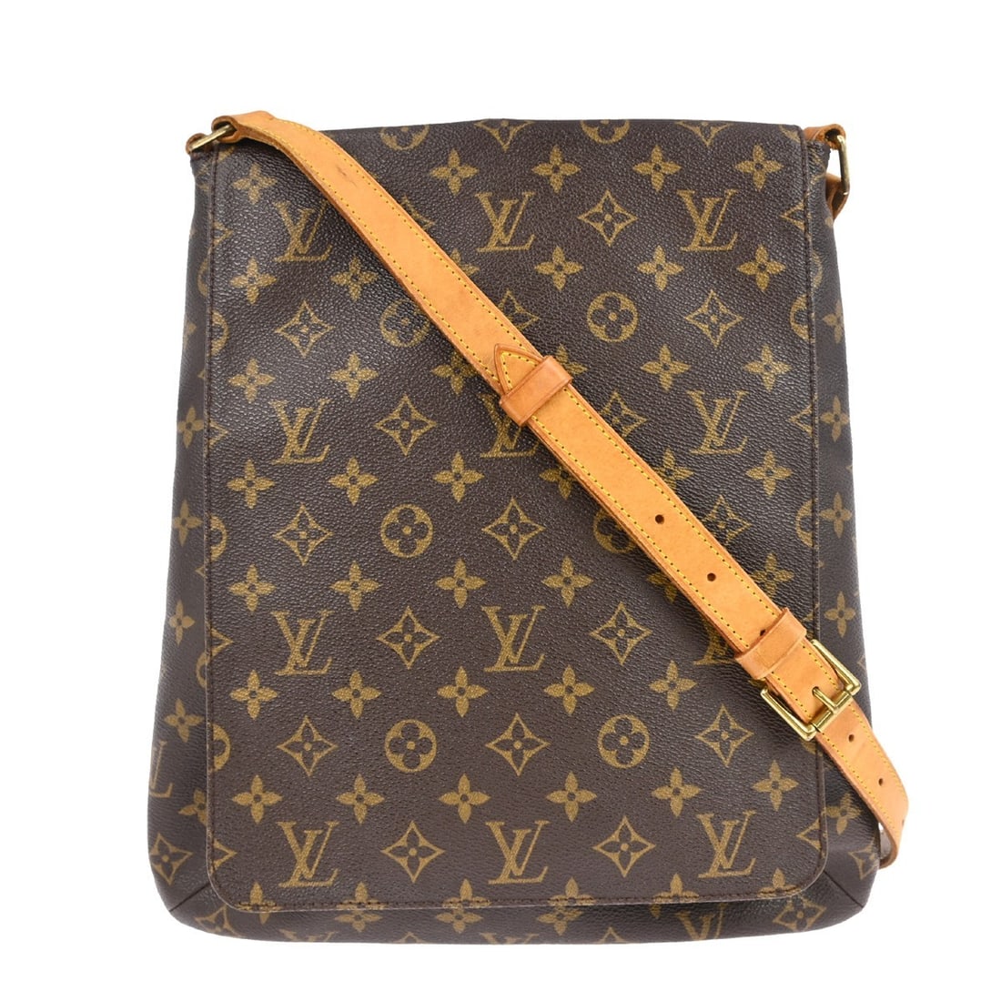 Louis Vuitton Musette Monogram Canvas Medium Shoulder Bag Brown: Louis Vuitton Musette Monogram Canvas Medium Shoulder Bag Brown This vintage Louis Vuitton Musette shoulder bag features the iconic monogram canvas with brown leather shoulder strap and trim. It is de
