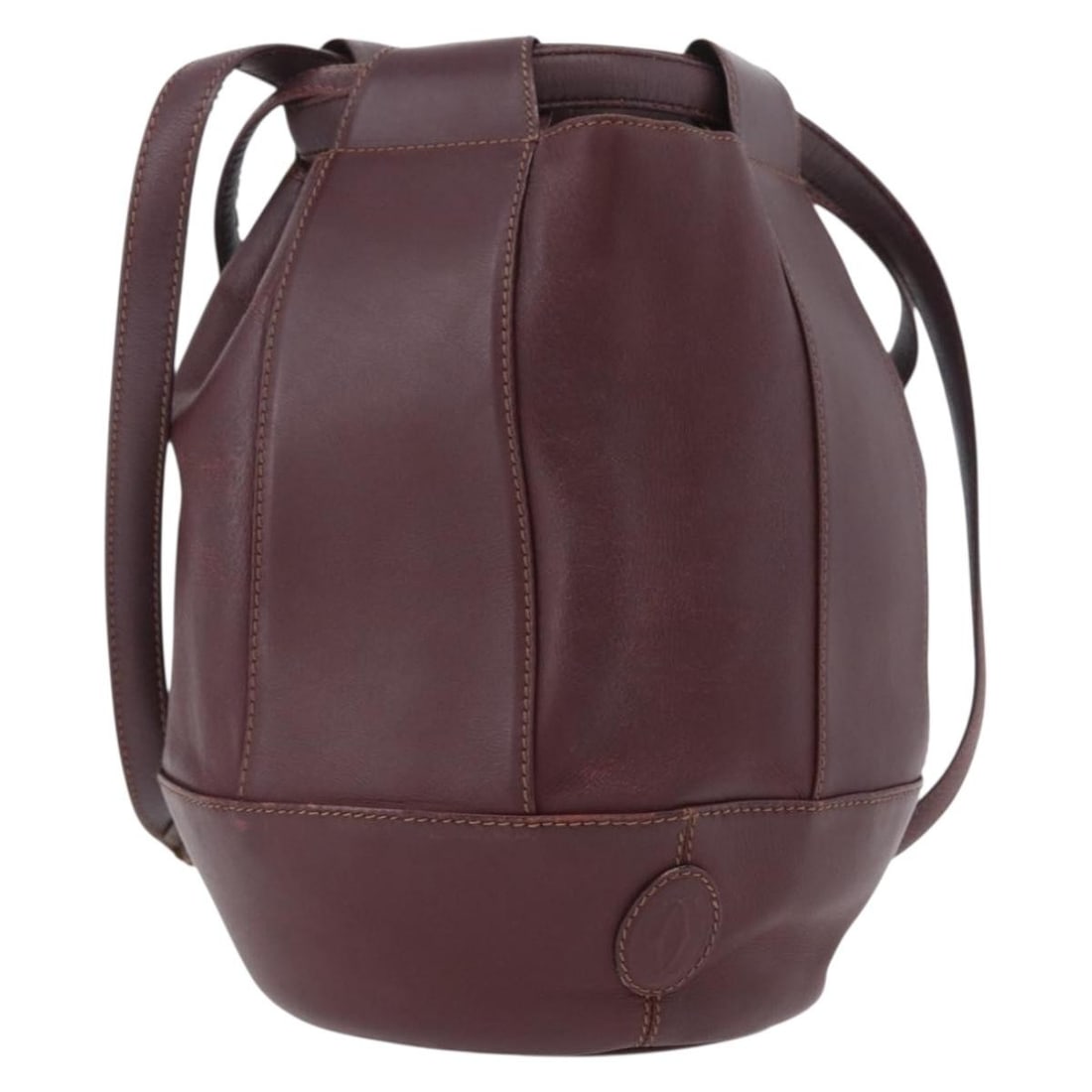 Cartier Must Line Bordeaux Leather Shoulder Bag Gold Accents Spain: Cartier Must Line Bordeaux Leather Shoulder Bag Gold Accents Spain This Cartier Must Line shoulder bag features a Bordeaux leather exterior with gold-tone accents. Designed for women, it offers a spac