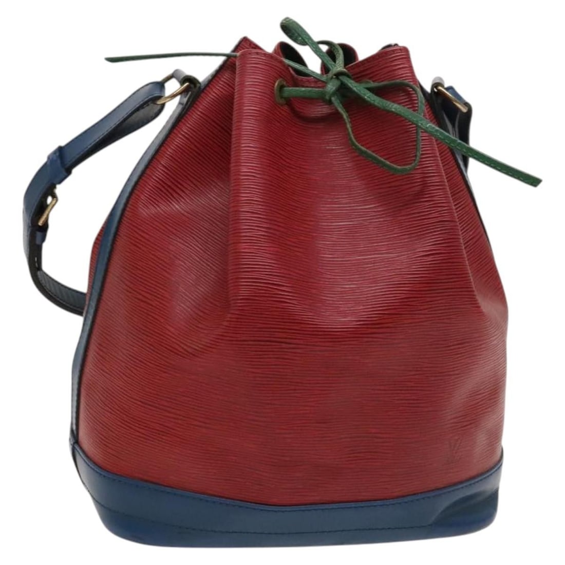 Louis Vuitton Noe Epi Leather Shoulder Bag Multicolor M44084 Red Blue Green: Louis Vuitton Noe Epi Leather Shoulder Bag Multicolor M44084 Red Blue Green This Louis Vuitton Epi Toriko Color Noe shoulder bag features a striking red, blue, and green exterior crafted from durable 