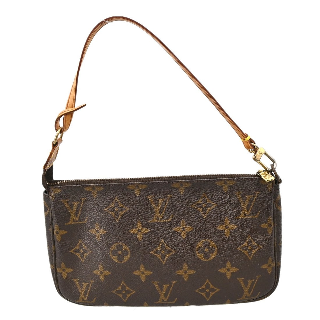 Louis Vuitton Pochette Accessoires Monogram Canvas Small Brown Top Handle Bag: Louis Vuitton Pochette Accessoires Monogram Canvas Small Brown Top Handle Bag This Louis Vuitton Monogram Pochette Accessoires M51980 is a vintage pouch-style handbag crafted from iconic monogram canv