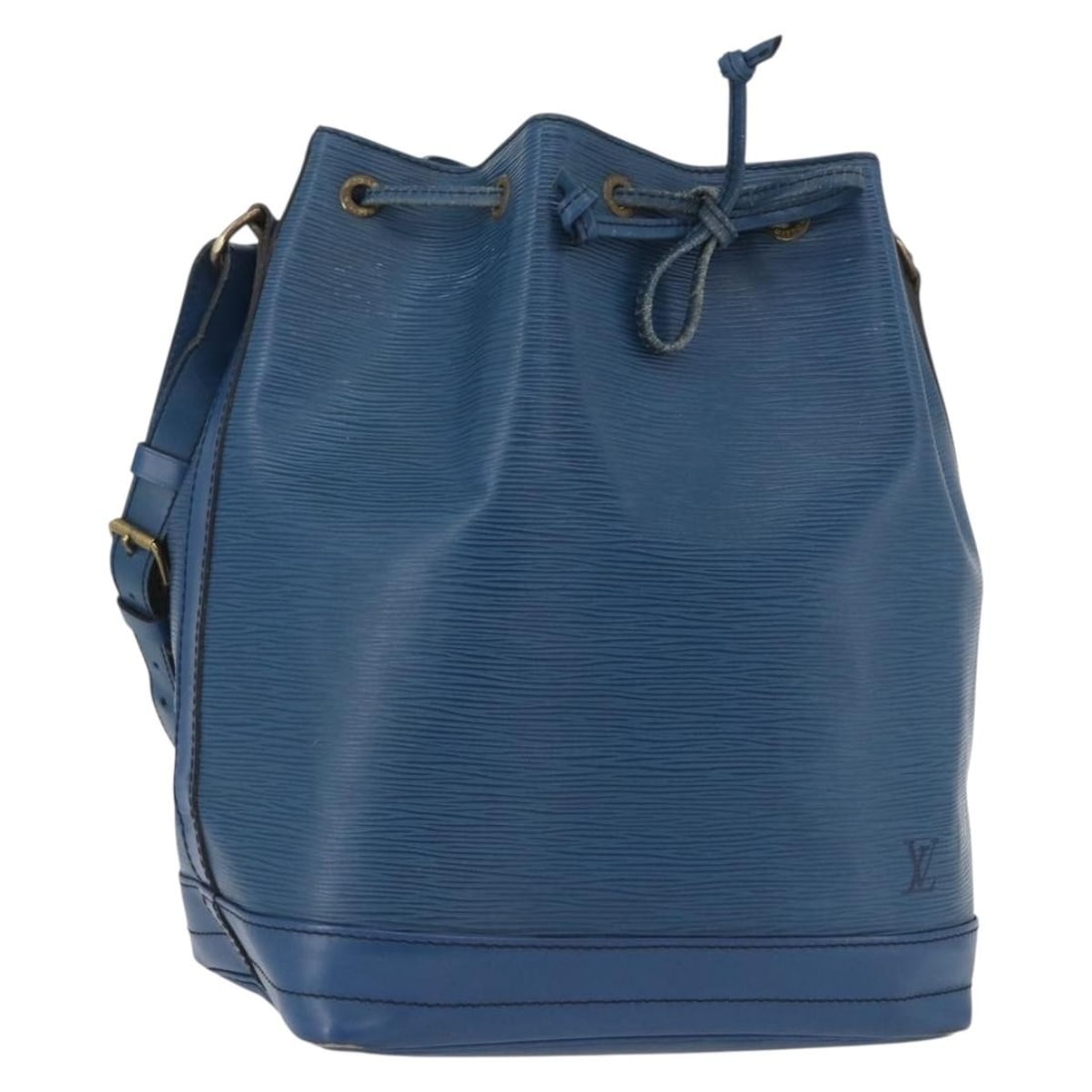 Louis Vuitton Noe Epi Leather Blue Shoulder Bag M44005 France: Louis Vuitton Noe Epi Leather Blue Shoulder Bag M44005 France This Louis Vuitton Noe shoulder bag features the distinctive Epi leather in Toledo Blue. Designed for women, it offers an adjustable shoul