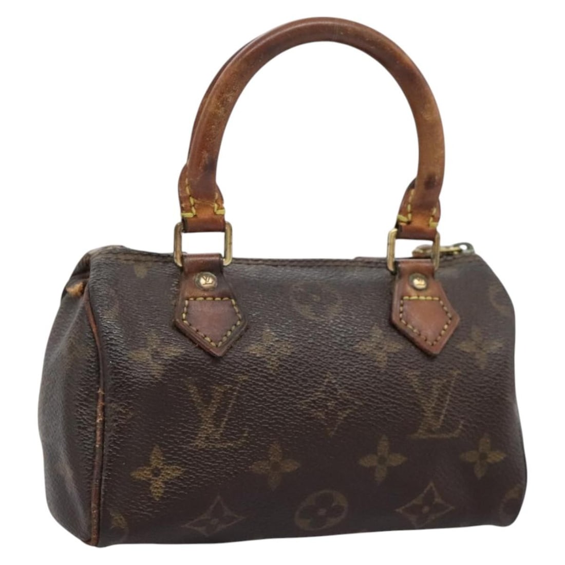 Louis Vuitton Mini Speedy Monogram Canvas Handbag M41534 France: Louis Vuitton Mini Speedy Monogram Canvas Handbag M41534 France This Louis Vuitton Monogram Mini Speedy Hand Bag, model M41534, is crafted from the signature Monogram Canvas with a classic monogram pa