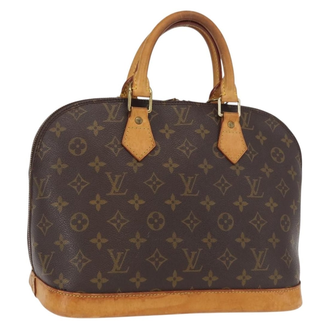 Louis Vuitton Alma Monogram Canvas Handbag M51130 France: Louis Vuitton Alma Monogram Canvas Handbag M51130 France This is a Louis Vuitton Monogram Alma handbag, model M51130, crafted from the signature Monogram canvas. The bag features a structured silhouet