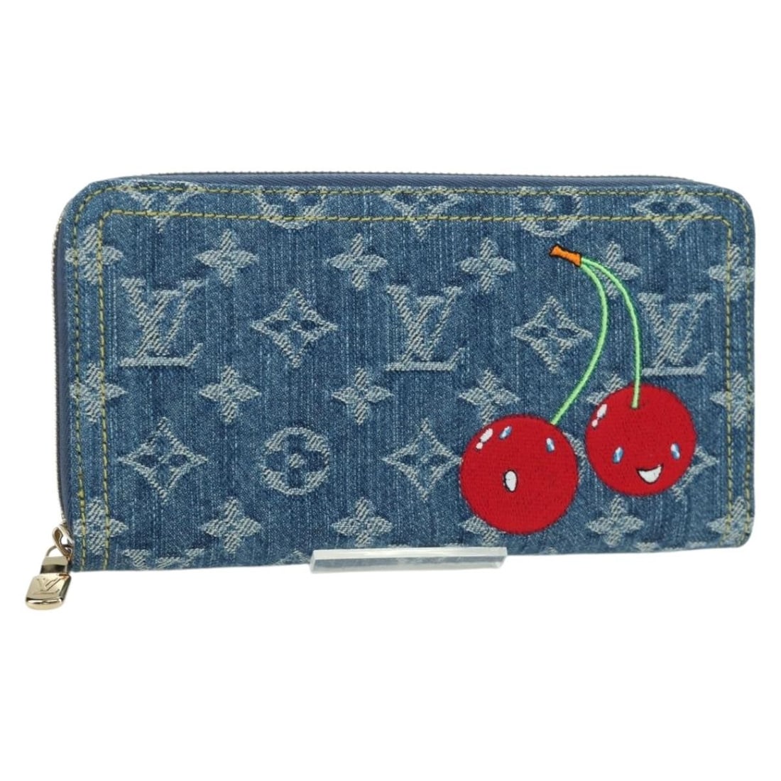 Cherry Denim Long Wallet in Blue Monogram Canvas M23161 by Louis Vuitton: Cherry Denim Long Wallet in Blue Monogram Canvas M23161 by Louis Vuitton This Louis Vuitton Cherry Denim Zippy Long Wallet features the brand's iconic monogram canvas in blue. Designed for women, the 