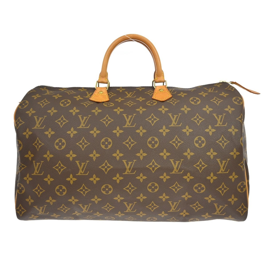 Louis Vuitton Speedy 40 Monogram Canvas Large Duffle Bag Brown M41522: Louis Vuitton Speedy 40 Monogram Canvas Large Duffle Bag Brown M41522 This Louis Vuitton Speedy 40 duffle handbag features the iconic monogram canvas leather exterior in brown. Designed in a large siz