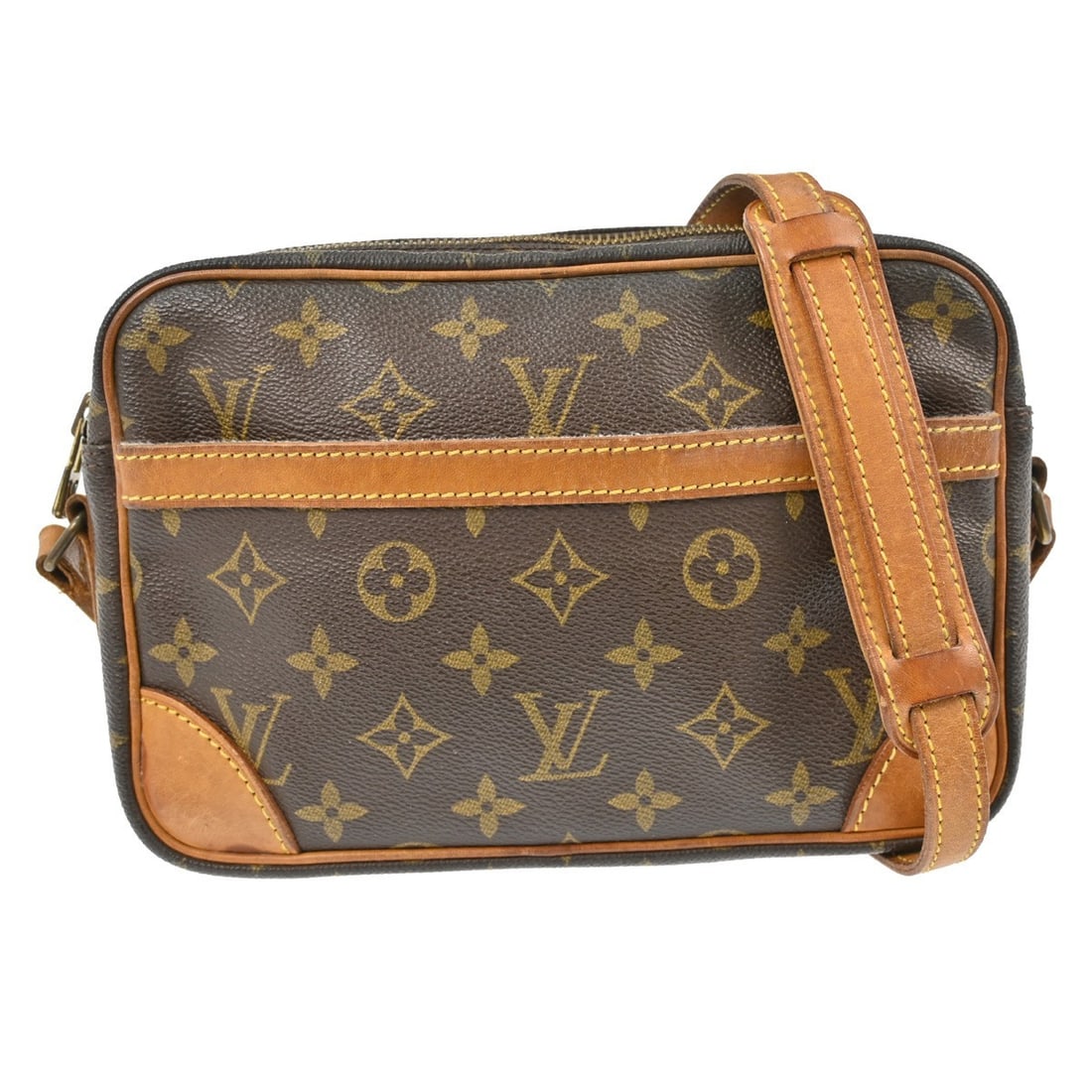 Louis Vuitton Trocadero 24 Monogram Shoulder Bag Brown Leather M51276: Louis Vuitton Trocadero 24 Monogram Shoulder Bag Brown Leather M51276 This Louis Vuitton Trocadero 24 shoulder bag features the iconic monogram pattern on brown leather with gold-tone hardware. Design