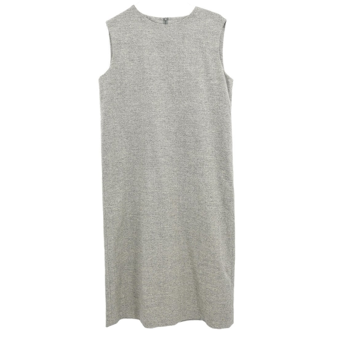 Hermes Gray Sleeveless Tank Dress Size 40 Wool Cashmere Blend (1 of 10)