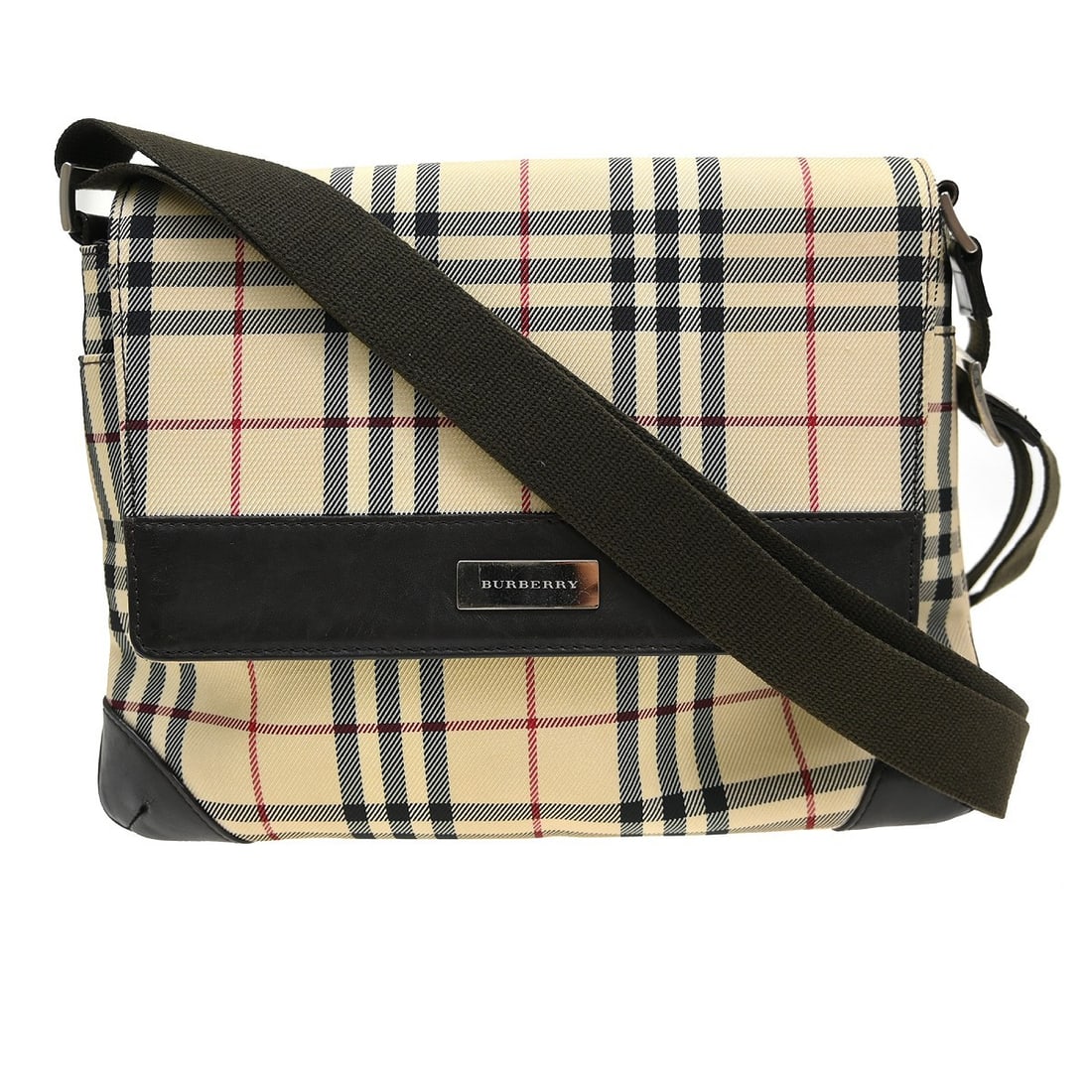 Burberry Check Beige Black Crossbody Bag Mini Leather PVC: Burberry Check Beige Black Crossbody Bag Mini Leather PVC This Burberry shoulder bag features the iconic beige and black Burberry check design. Crafted from leather and PVC, it is designed with a cros