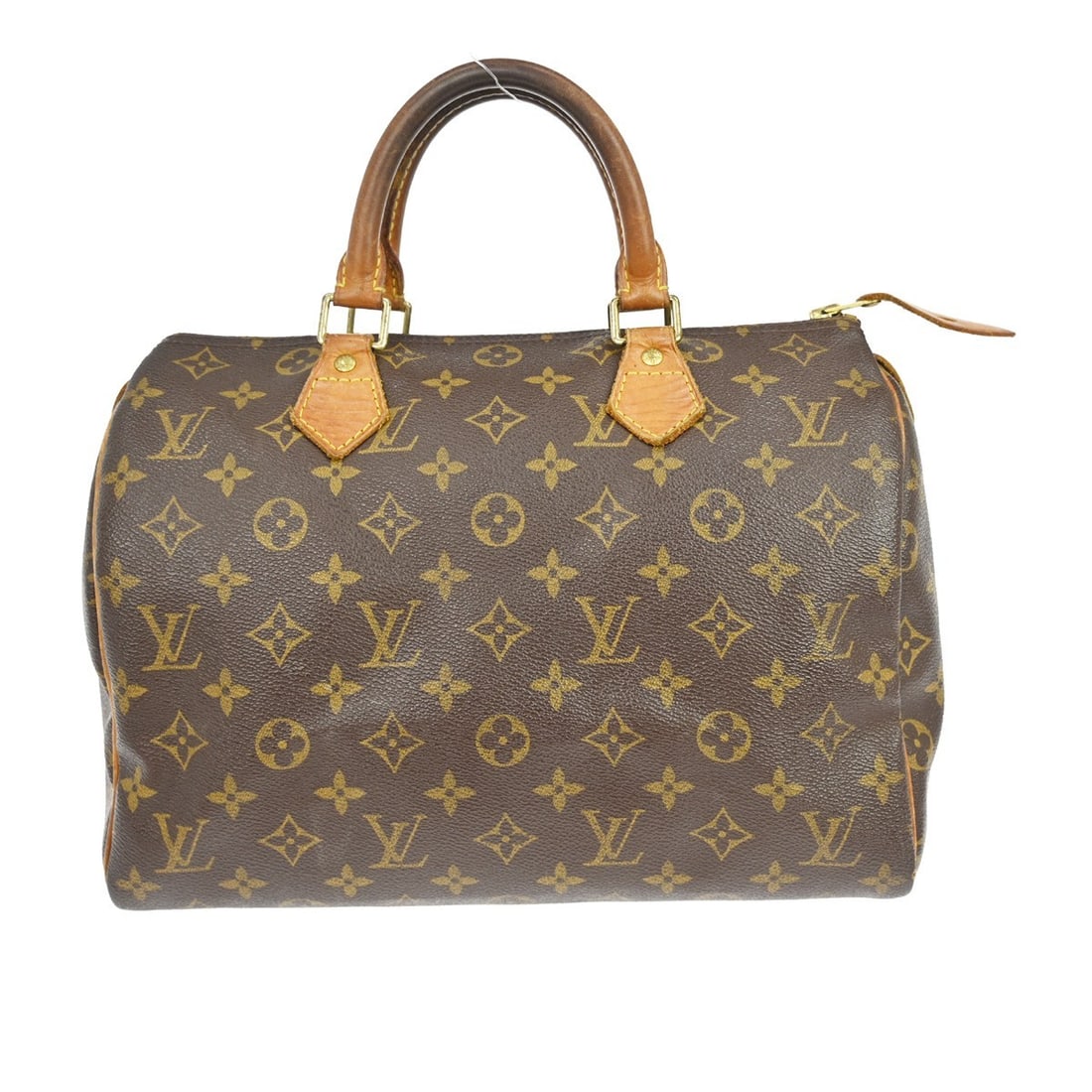 Louis Vuitton Speedy 30 Monogram Canvas Satchel Bag M41526: Louis Vuitton Speedy 30 Monogram Canvas Satchel Bag M41526 This Louis Vuitton Speedy 30 is a vintage satchel featuring the iconic monogram canvas exterior with beige double leather handles. The bag is