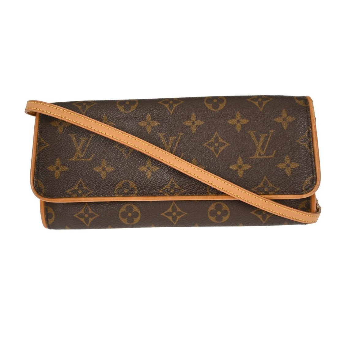 Louis Vuitton Monogram Canvas Twin Shoulder Bag Brown: Louis Vuitton Monogram Canvas Twin Shoulder Bag Brown This Louis Vuitton Twin Handbag features the brand's signature monogram canvas in brown, designed for women. The bag is crafted from durable canva