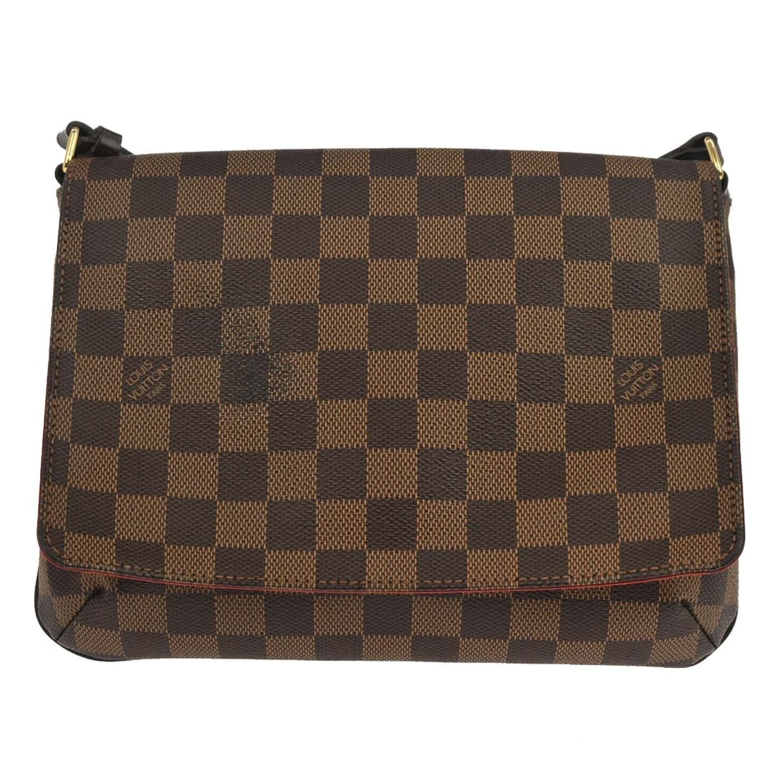 Louis Vuitton Musette Tango Damier Canvas Brown Shoulder Bag N51301: Louis Vuitton Musette Tango Damier Canvas Brown Shoulder Bag N51301 This Louis Vuitton Musette Tango shoulder bag features the brand's signature Damier canvas leather in a brown check pattern. It has 