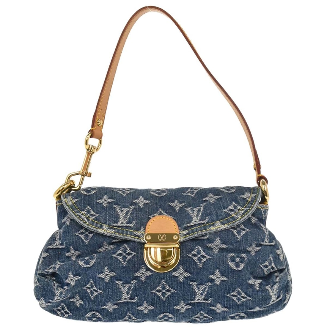 Mini Pleaty Blue Denim Monogram Small Handbag by Louis Vuitton (1 of 18)