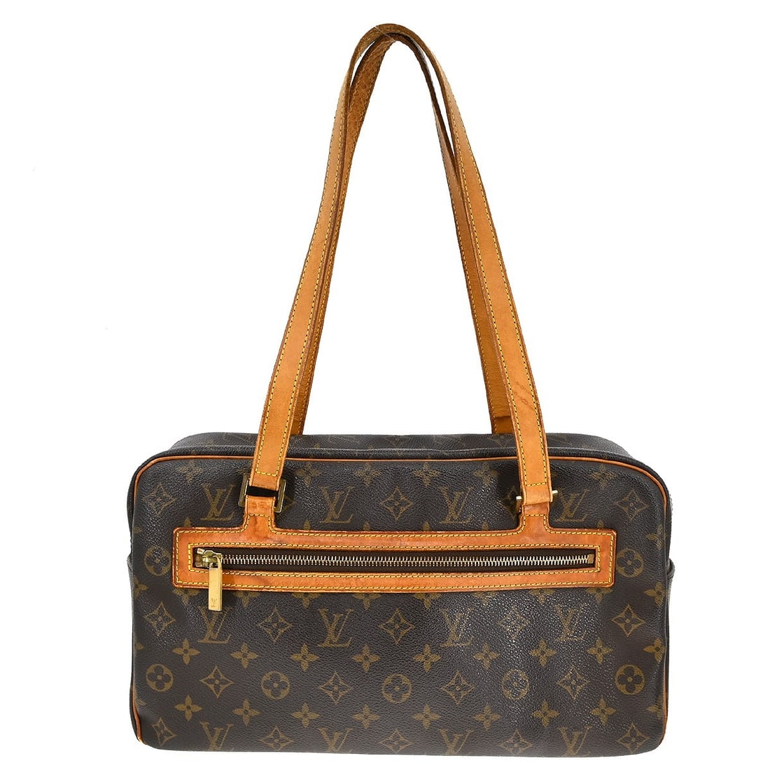 Louis Vuitton Monogram Cite GM Large Brown Canvas Shoulder Bag M51181: Louis Vuitton Monogram Cite GM Large Brown Canvas Shoulder Bag M51181 This Louis Vuitton Cite GM shoulder bag features the iconic monogram canvas leather in brown, designed with double handles and a z