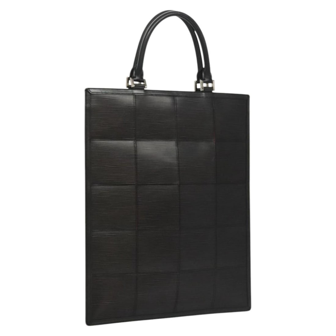 Louis Vuitton Black Epi Stretch Silver Fizz Handbag M54622 France: Louis Vuitton Black Epi Stretch Silver Fizz Handbag M54622 France This is a Louis Vuitton Epi Stretch Silver Fizz handbag in black, crafted from Epi Stretch material. The bag features a spacious desig