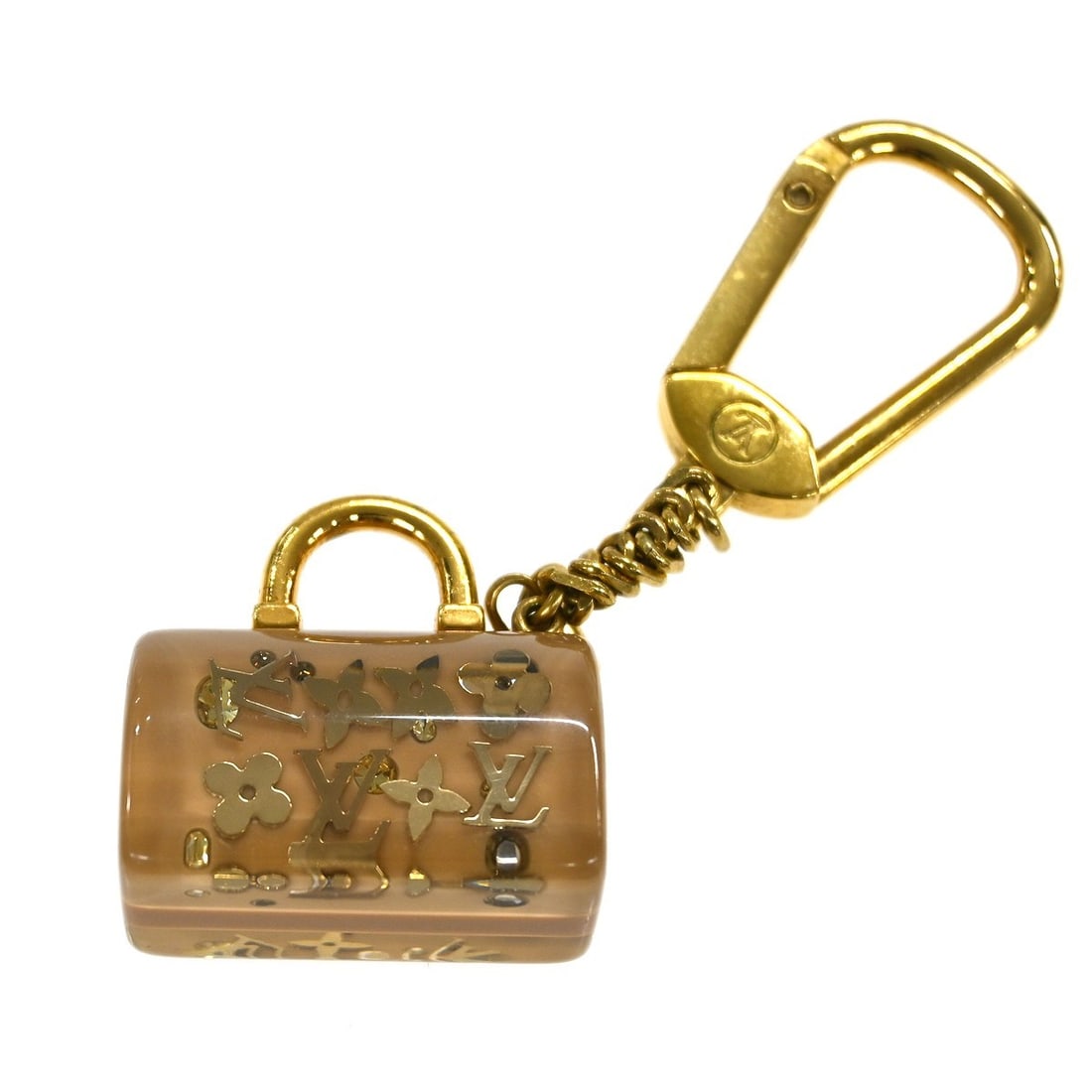 Gold Plated Keyring Louis Vuitton Speedy Inclusion M65320: Gold Plated Keyring Louis Vuitton Speedy Inclusion M65320 This Louis Vuitton Porte Cles Speedy Inclusion key ring features a gold-plated finish, offering a stylish and functional accessory for securin