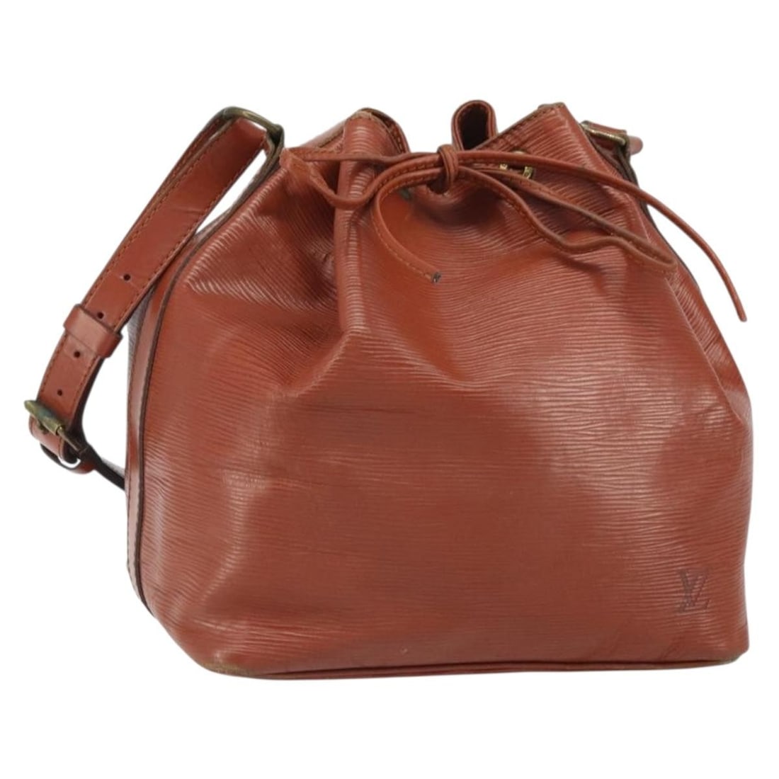 Louis Vuitton Petit Noe Brown Epi Leather Shoulder Bag M44103 France: Louis Vuitton Petit Noe Brown Epi Leather Shoulder Bag M44103 France This Louis Vuitton Petit Noe shoulder bag is crafted from brown Epi leather and features an adjustable shoulder strap. Designed for