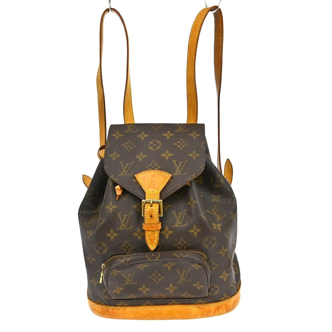 Louis Vuitton Montsouris MM Monogram Canvas Medium Vintage Backpack: Louis Vuitton Montsouris MM Monogram Canvas Medium Vintage Backpack The Louis Vuitton Montsouris MM backpack features the iconic monogram canvas leather exterior with beige shoulder straps and a brown