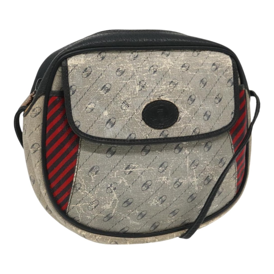 Gucci Navy and Gold Coated Canvas Women's Shoulder Bag Italy: Gucci Navy and Gold Coated Canvas Women's Shoulder Bag Italy This Gucci shoulder bag features a gold and navy coated canvas exterior, designed for women. It is made in Italy and includes a shoulder st