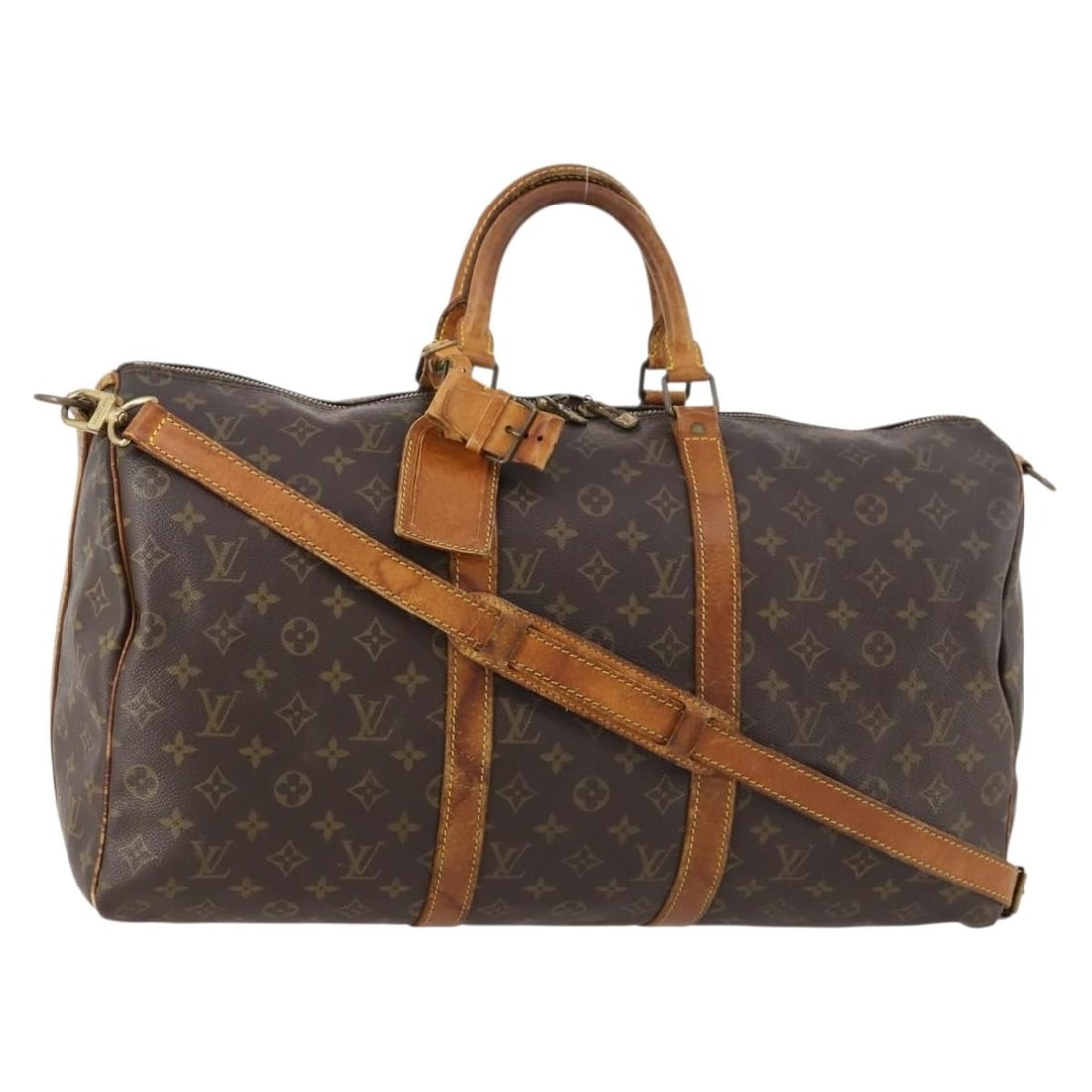 Louis Vuitton Keepall Bandouliere 50 Monogram Canvas Boston Bag with Strap (1 of 18)