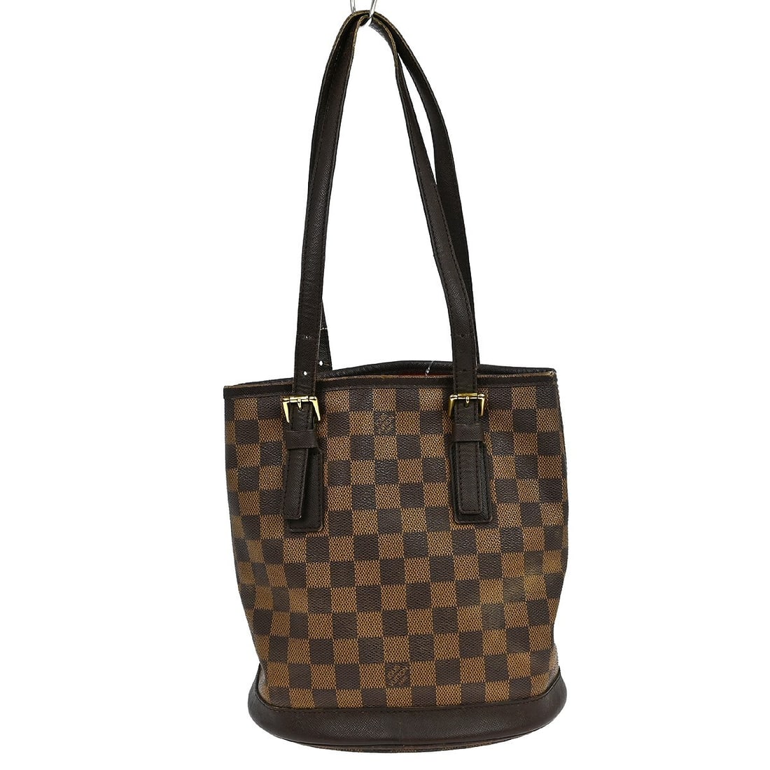 Louis Vuitton Damier Ebene Marais Medium Tote Bag N42240 Vintage: Louis Vuitton Damier Ebene Marais Medium Tote Bag N42240 Vintage This Louis Vuitton Marais tote bag features the iconic Damier Ebene canvas with brown leather trim and double leather handles. Designed