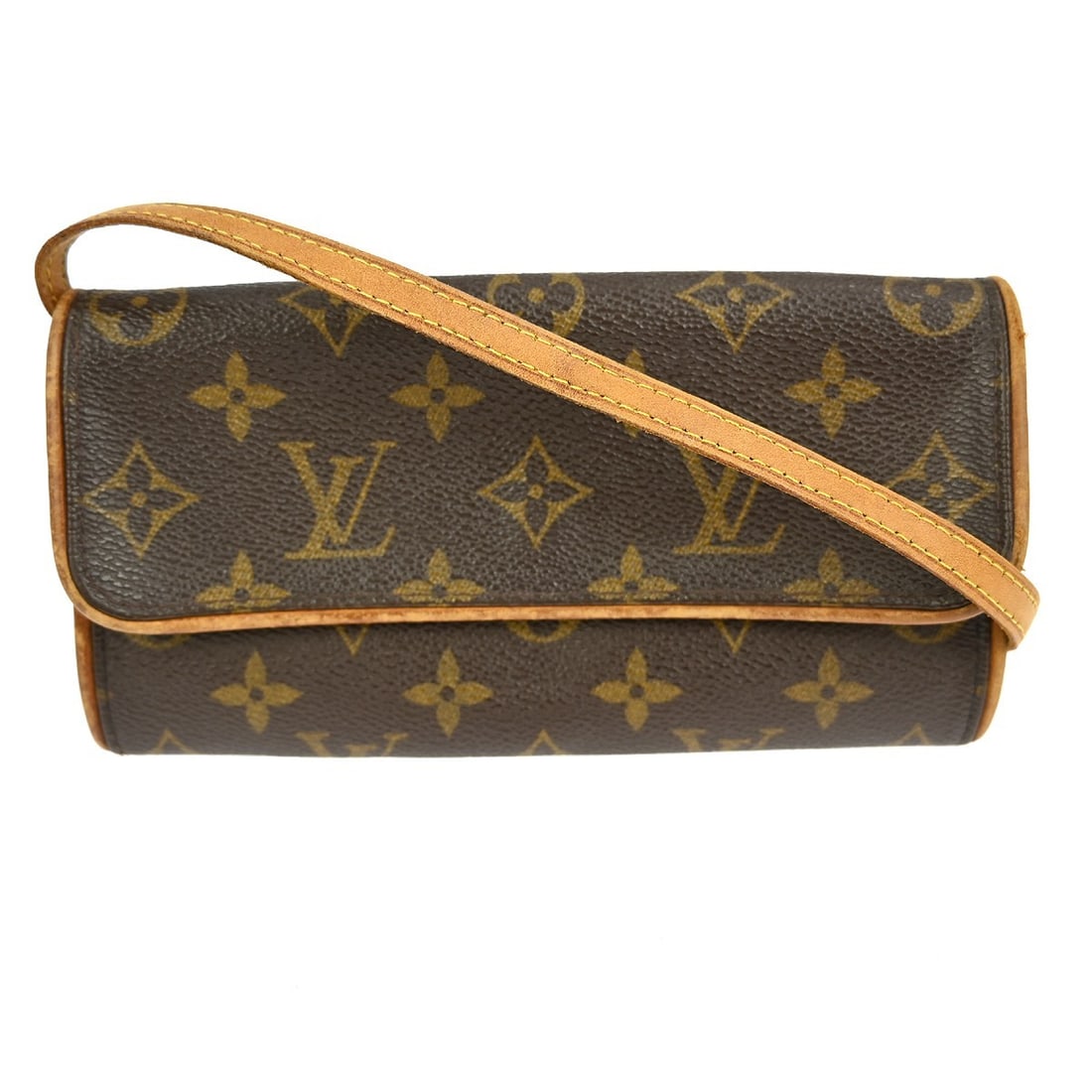 Louis Vuitton Pochette Twin PM Monogram Canvas Shoulder Bag M51854: Louis Vuitton Pochette Twin PM Monogram Canvas Shoulder Bag M51854 This Louis Vuitton Pochette Twin PM shoulder bag features the iconic monogram canvas leather exterior with a classic brown color and 