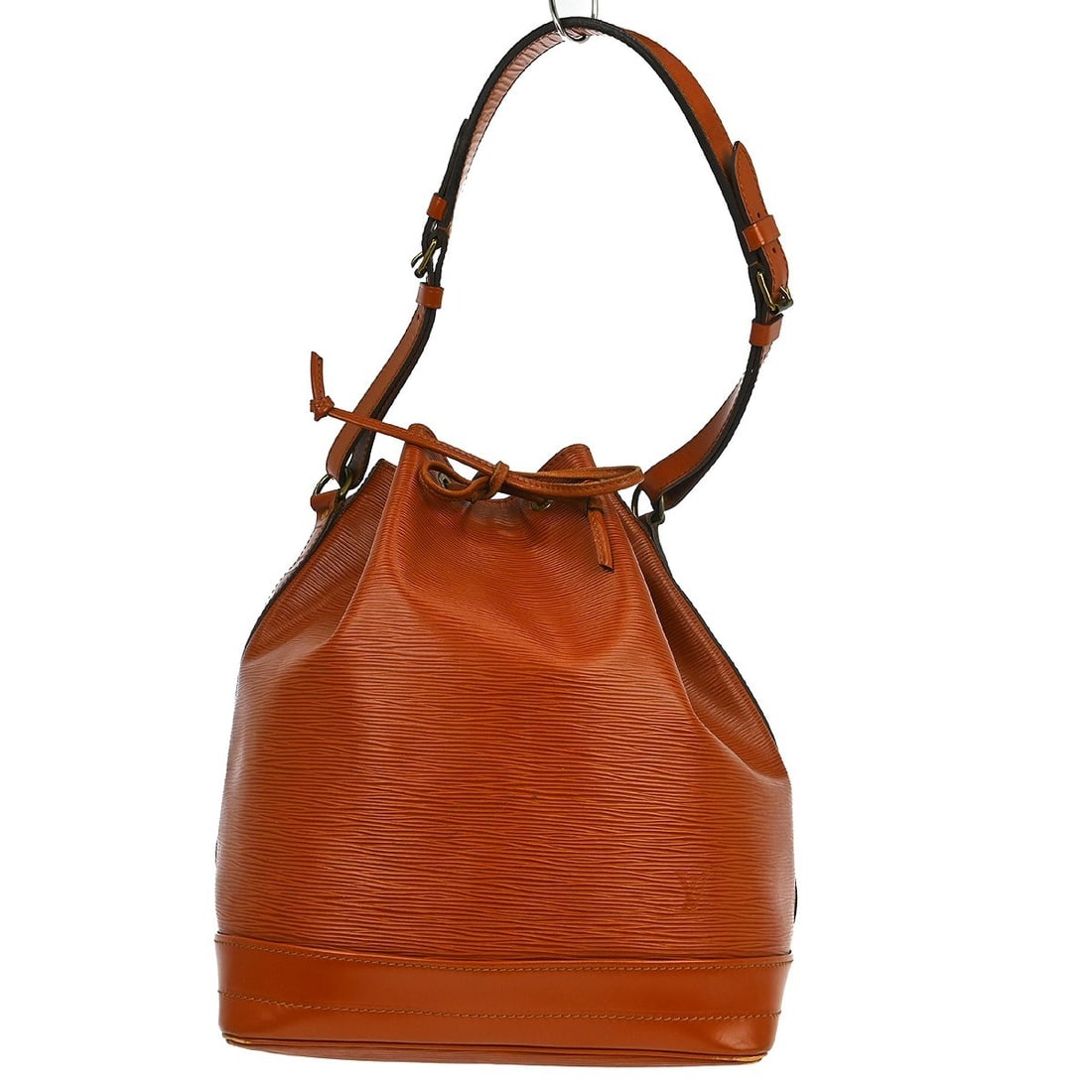 Louis Vuitton Noe Epi Leather Brown Medium Vintage Shoulder Bag M44003: Louis Vuitton Noe Epi Leather Brown Medium Vintage Shoulder Bag M44003 This Louis Vuitton Noe shoulder bag features the brand's signature brown Epi leather with an adjustable leather strap and drawstr