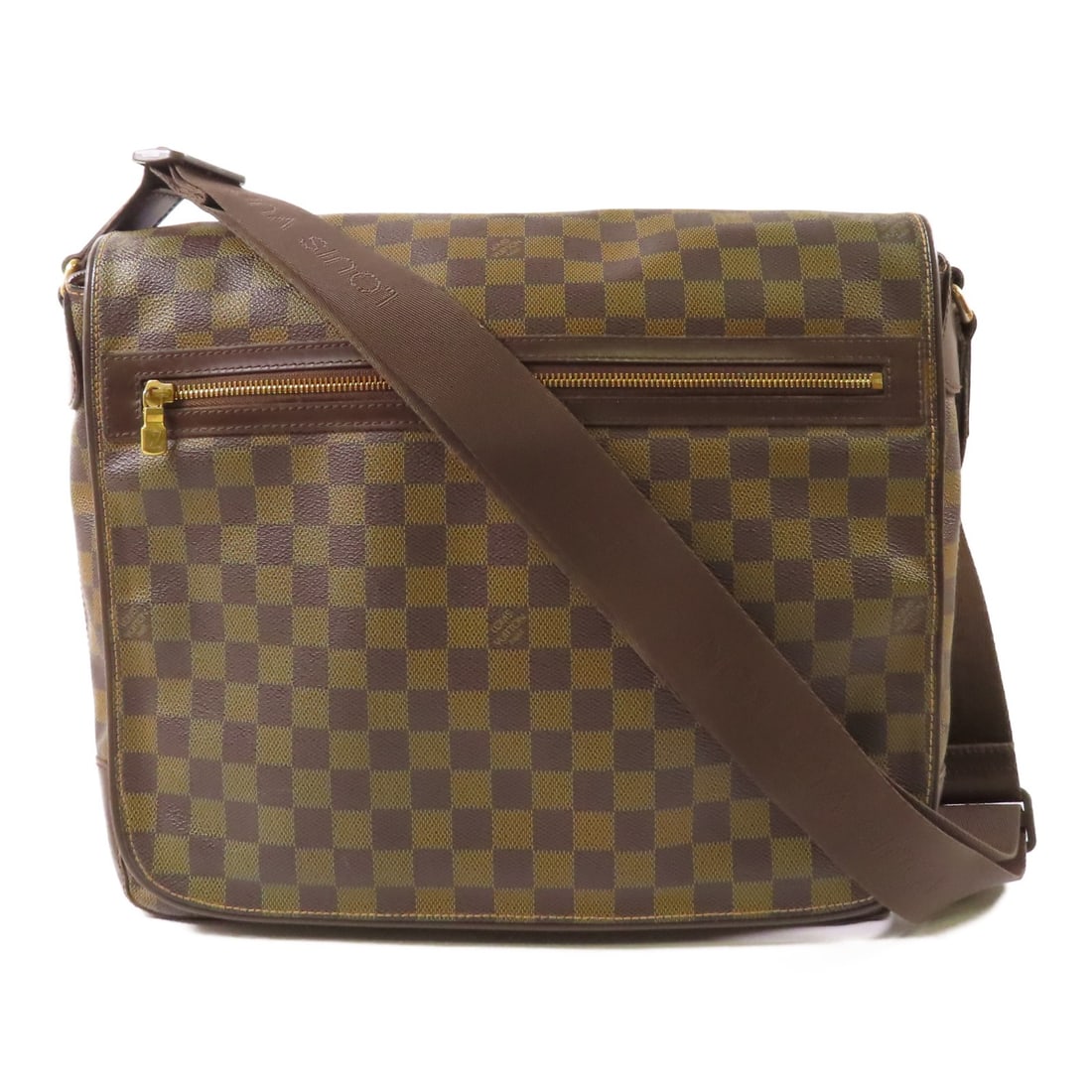 Louis Vuitton Spencer Brown PVC Coated Canvas Shoulder Bag GHW: Louis Vuitton Spencer Brown PVC Coated Canvas Shoulder Bag GHW This Louis Vuitton Spencer shoulder bag features a classic brown Damier pattern on durable PVC coated canvas. Designed for unisex use, th