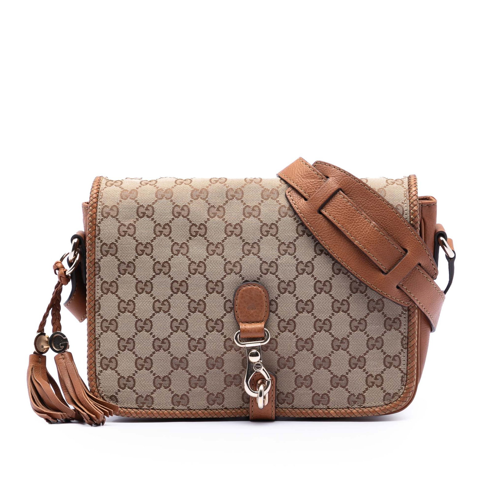 Gucci Marrakech GG Canvas Beige Crossbody Bag with Leather Trim (1 of 8)