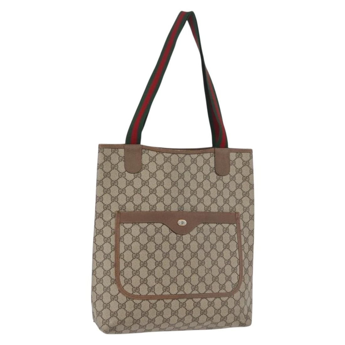 Gucci GG Supreme Sherry Line Beige Red PVC Leather Tote Bag 39 02 003: Gucci GG Supreme Sherry Line Beige Red PVC Leather Tote Bag 39 02 003 This is a GUCCI GG Supreme Web Sherry Line tote bag crafted from beige and red PVC leather and GG canvas. Designed for women, the 