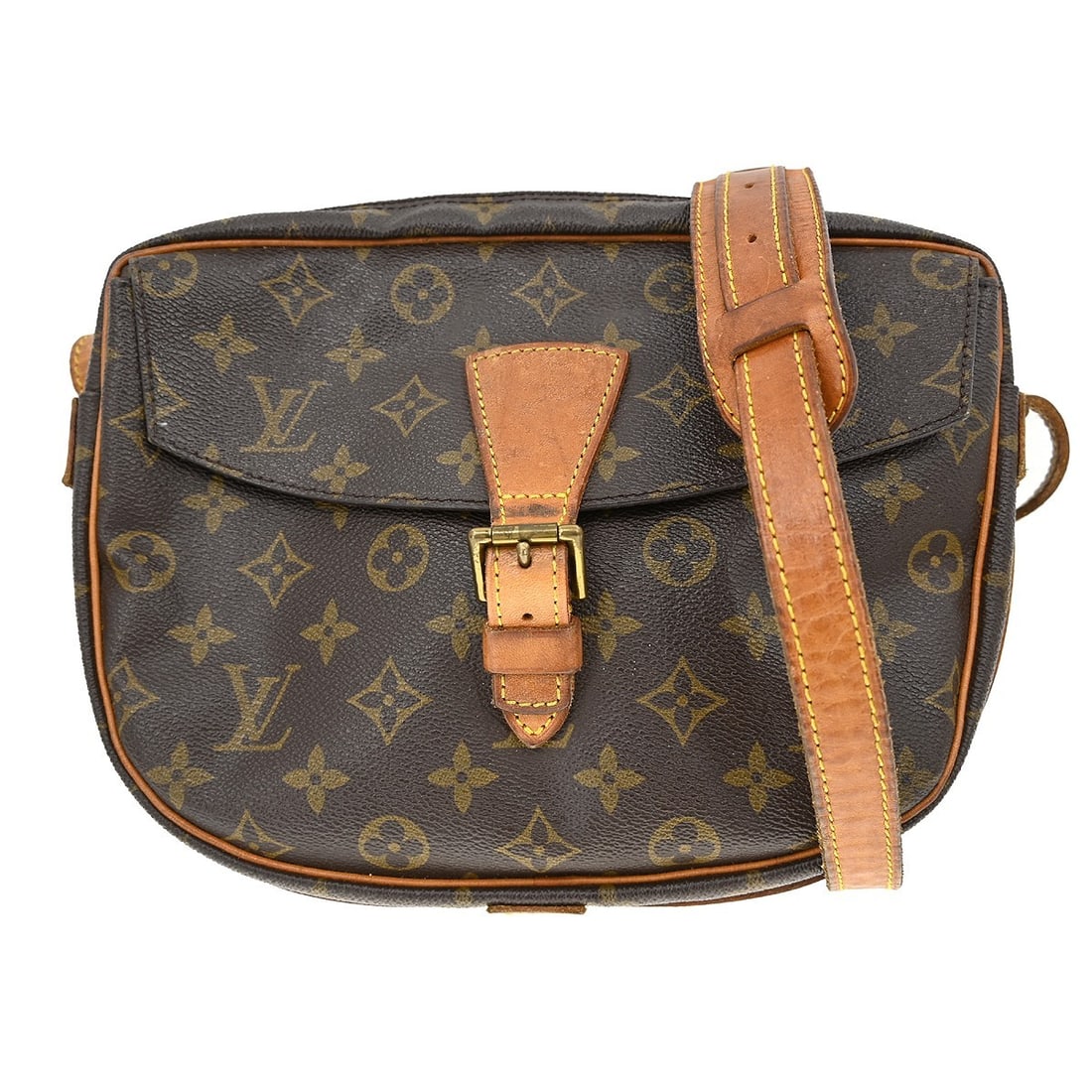 Louis Vuitton Jeune Fille MM Monogram Canvas Crossbody Shoulder Bag M51226: Louis Vuitton Jeune Fille MM Monogram Canvas Crossbody Shoulder Bag M51226 This Louis Vuitton Jeune Fille MM shoulder bag features the classic monogram canvas exterior with a brown finish and a beige 