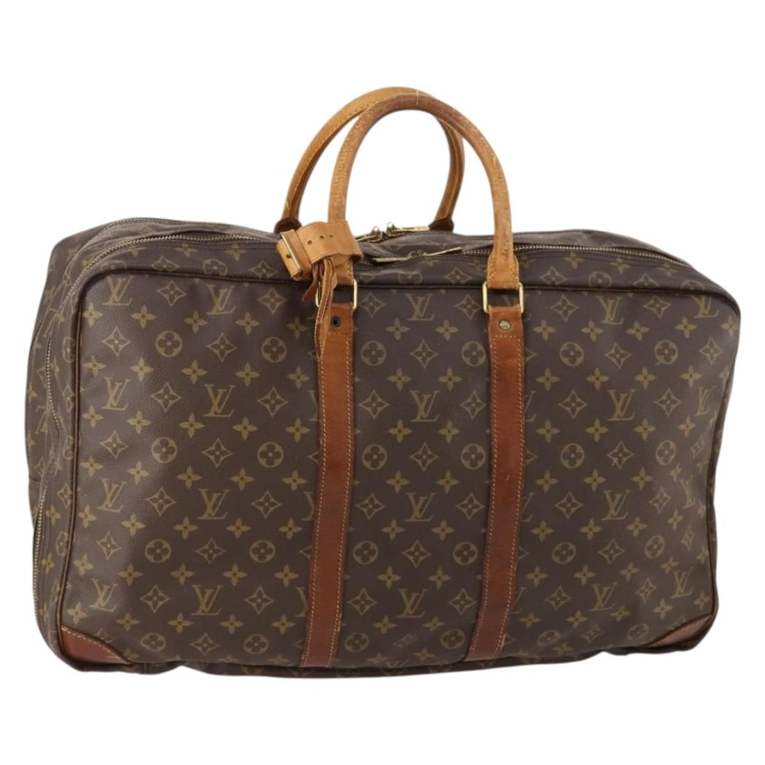Louis Vuitton Sirius 50 Monogram Canvas Boston Bag M41406 with Name Tag: Louis Vuitton Sirius 50 Monogram Canvas Boston Bag M41406 with Name Tag This Louis Vuitton Monogram Sirius 50 Boston Bag features the iconic monogram canvas exterior and is designed as a spacious trav