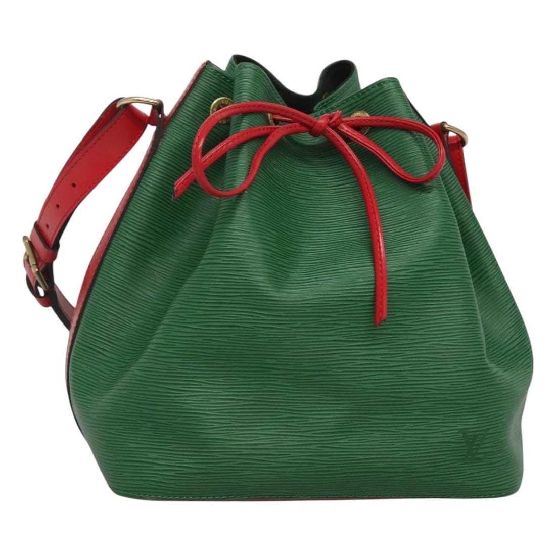 Louis Vuitton Petit Noe Green Epi Leather Bicolor Shoulder Bag: Louis Vuitton Petit Noe Green Epi Leather Bicolor Shoulder Bag The Louis Vuitton Bicolor Petit Noe handbag is crafted from durable Epi leather in green. Designed for female use, this handbag features 