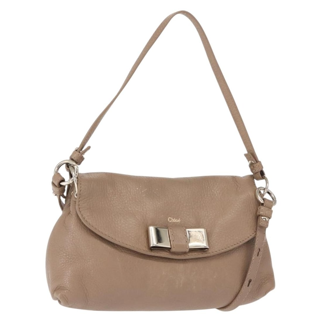 Chloe Lily Purple Gold Leather Shoulder Bag 2way Auth 150370 (1 of 18)