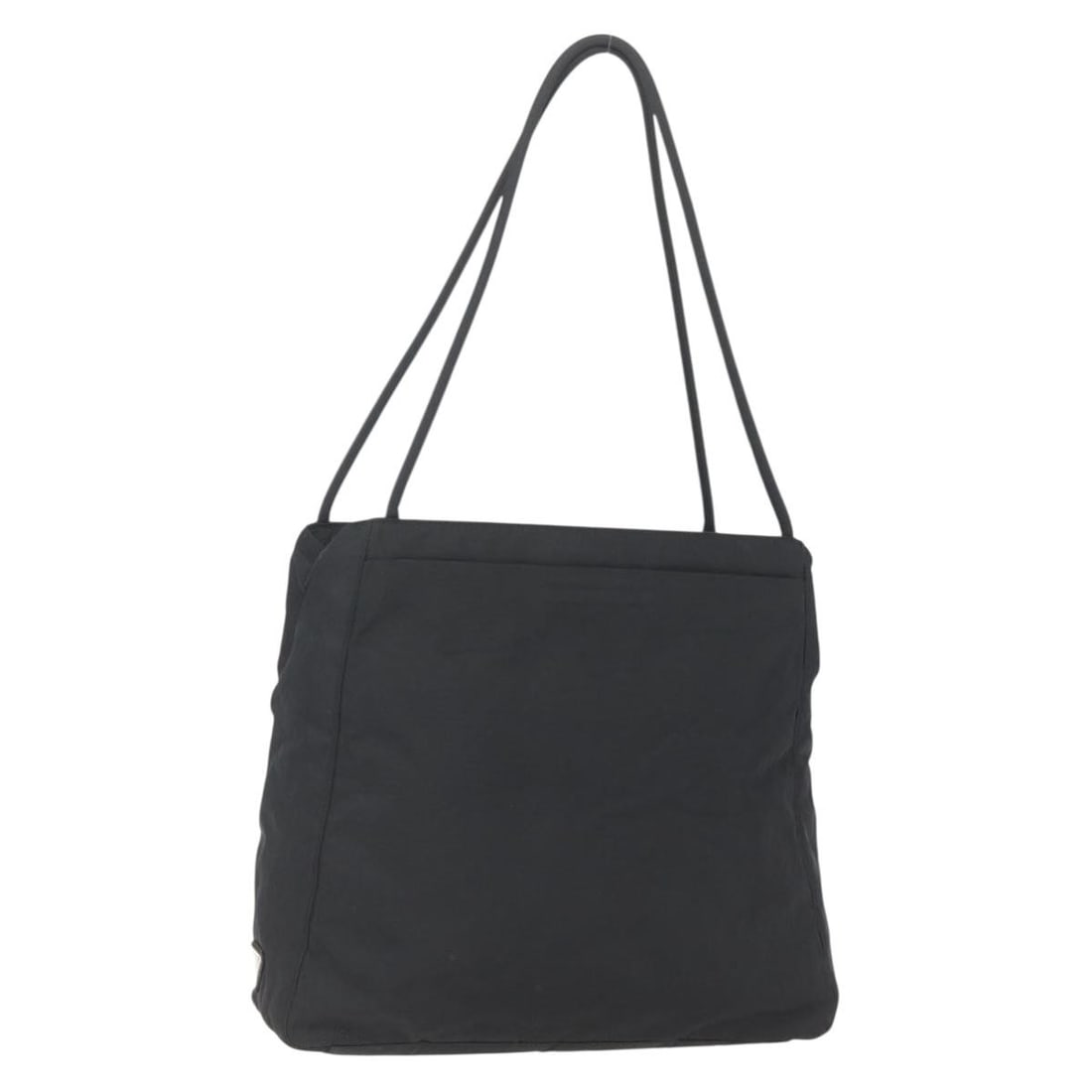Prada black nylon tote bag silver trim Italy: Prada black nylon tote bag silver trim Italy This PRADA tote bag is crafted from black nylon with silver-tone accents. Designed for women, it features a spacious interior and practical handles with a 