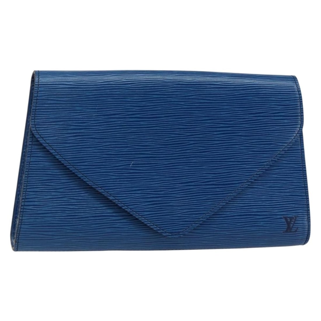 LOUIS VUITTON Epi Art Deco Clutch Bag Blue M52635 Authentic: LOUIS VUITTON Epi Art Deco Clutch Bag Blue M52635 Authentic This exquisite LOUIS VUITTON Epi Art Deco Clutch Bag embodies elegance and style. Crafted in France from premium Epi leather, this clutch fe