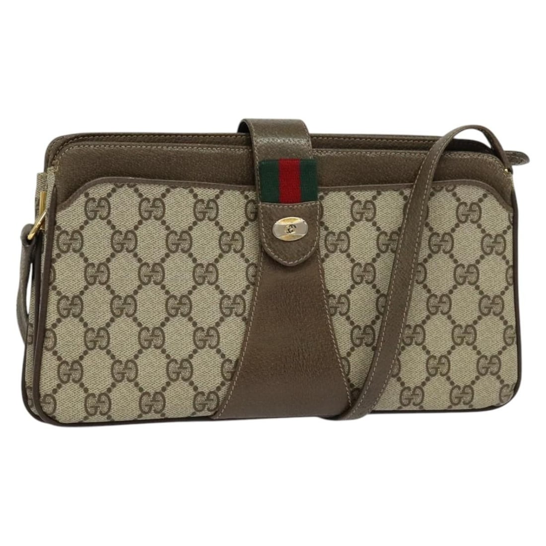 Beige GG Canvas Sherry Line Shoulder Bag by Gucci 904 02 029: Beige GG Canvas Sherry Line Shoulder Bag by Gucci 904 02 029 This is a Gucci GG Supreme Web Sherry Line shoulder bag in beige GG canvas. Designed for women, it features a classic shoulder style with a