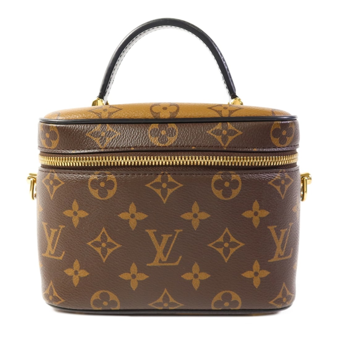 LOUIS VUITTON Vanity PM 2 Way Shoulder Bag M45165 Monogram Brown GHW: LOUIS VUITTON Vanity PM 2 Way Shoulder Bag M45165 Monogram Brown GHW The LOUIS VUITTON Vanity PM 2 Way Shoulder Bag is a stylish and versatile accessory crafted from durable PVC coated canvas. This ba